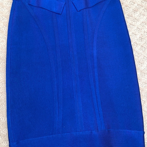 Herve Leger Royal Blue Square Neckline Bodycon dress XXS - Picture 8 of 16